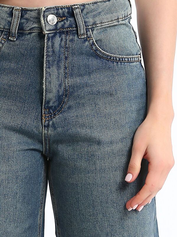 Moudda LC Waikiki - Pantalon jean tissé basique Femme Rodéo mid indigo - Tunisie 3