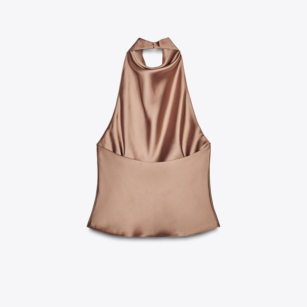 Moudda ZARA - Top Halter Satiné - Dégagé - Tunisie 2