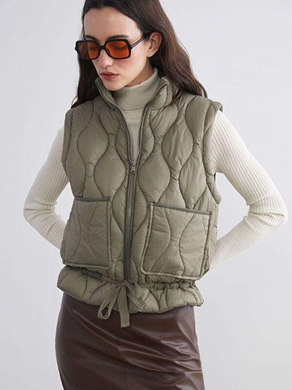 Moudda LC Waikiki - Veste sans manches Femme Kaki clair - Tunisie 1