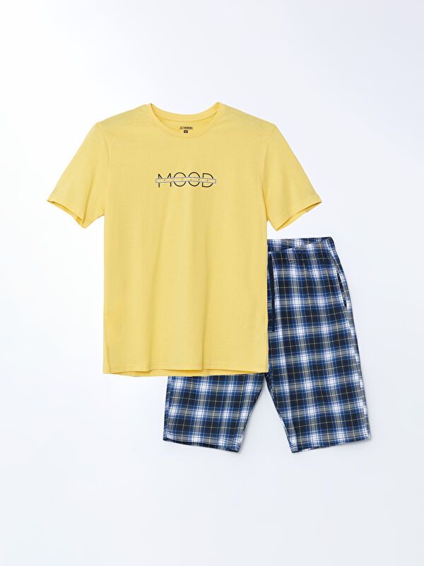 Moudda LC Waikiki - Ensemble pyjama en jersey à manches courtes et shorty pour Hommes - Tunisie 6