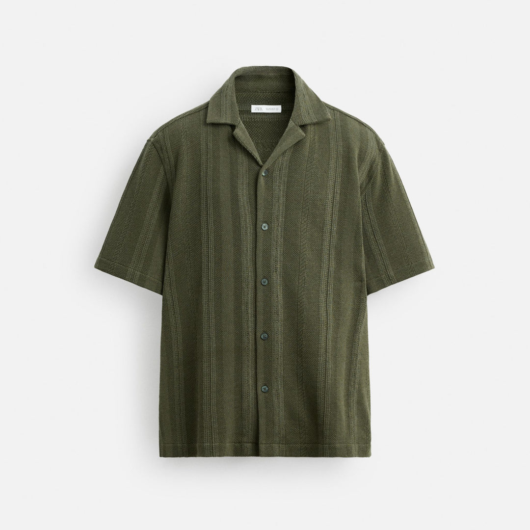 Moudda ZARA - Chemise - Col Bowling & Jacquard Structuré - Tunisie 1