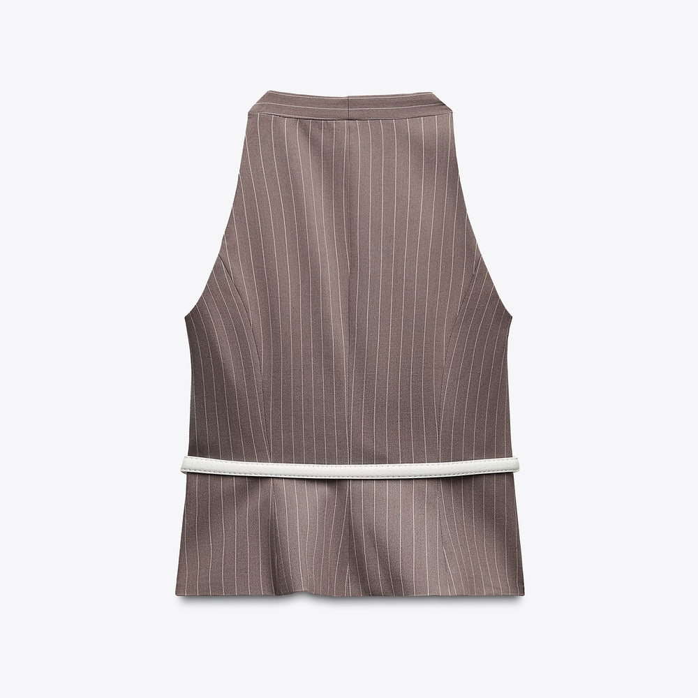 Moudda ZARA - Gilet - Rayure Diplomatique & Ceinture - Tunisie 2