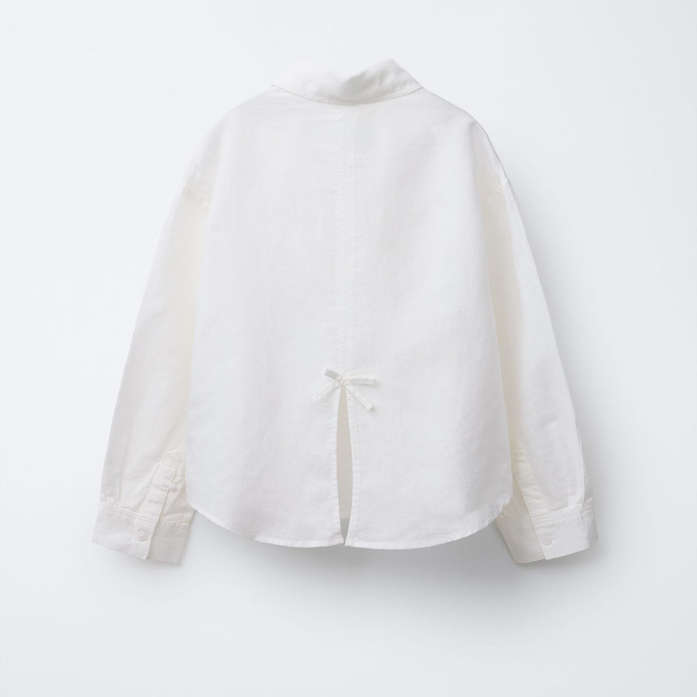 Moudda ZARA - Chemise Fille - Détail Dos Nœud & Lin/Coton - Tunisie 2