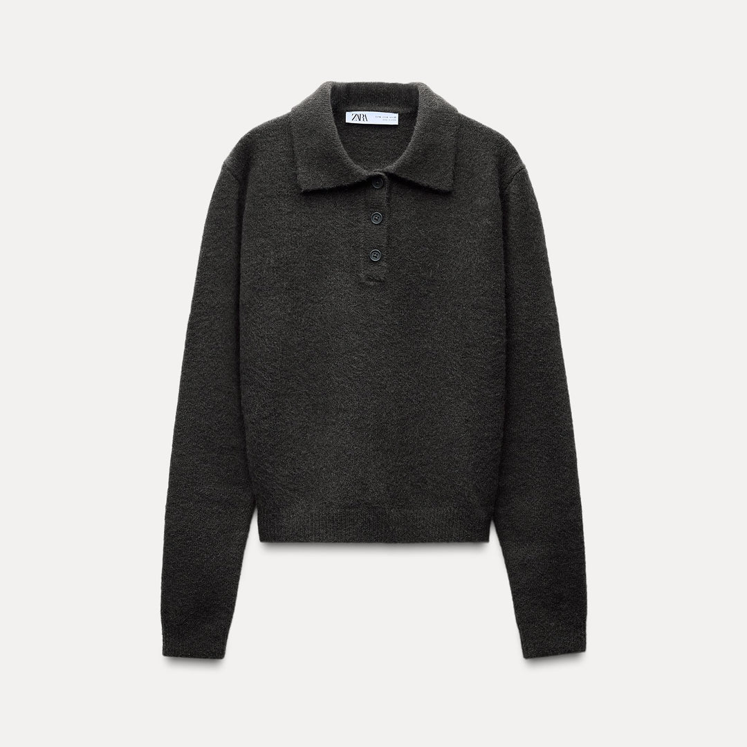 Moudda ZARA - Pull manches longues col polo, qualité premium - Tunisie 1