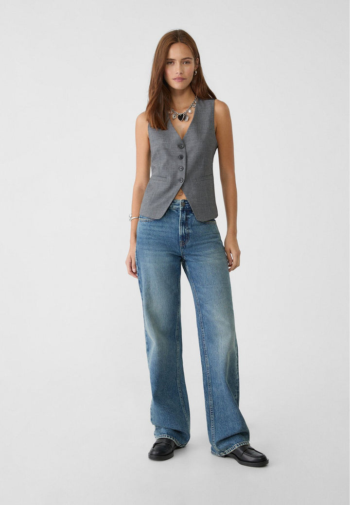 Moudda STRADIVARIUS - Gilet Court Gris - Tunisie 3