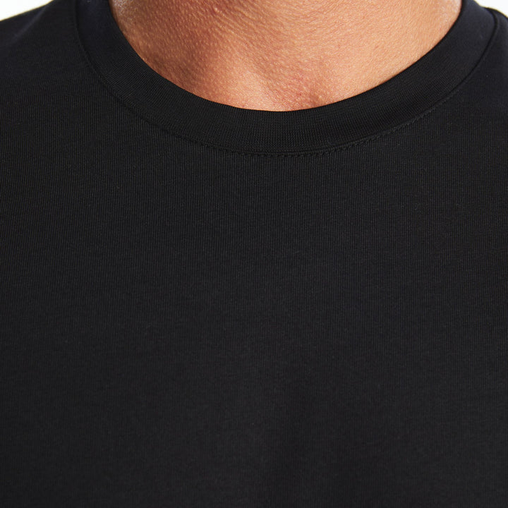 Moudda LC Waikiki - T-shirt jersey col rond manches courtes Homme Noir - Tunisie 3