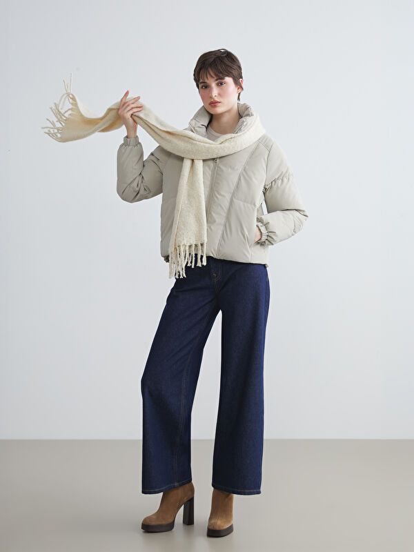 Moudda LC Waikiki - Manteau matelassé en nylon Femme Ecru - Tunisie 1