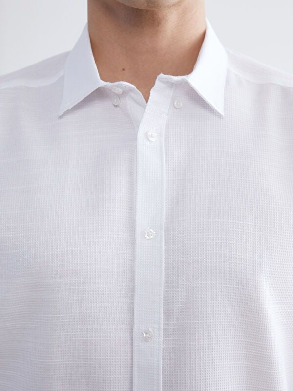 Moudda LC Waikiki - Chemise tissée manches longues Homme Buxe blanc - Tunisie 3