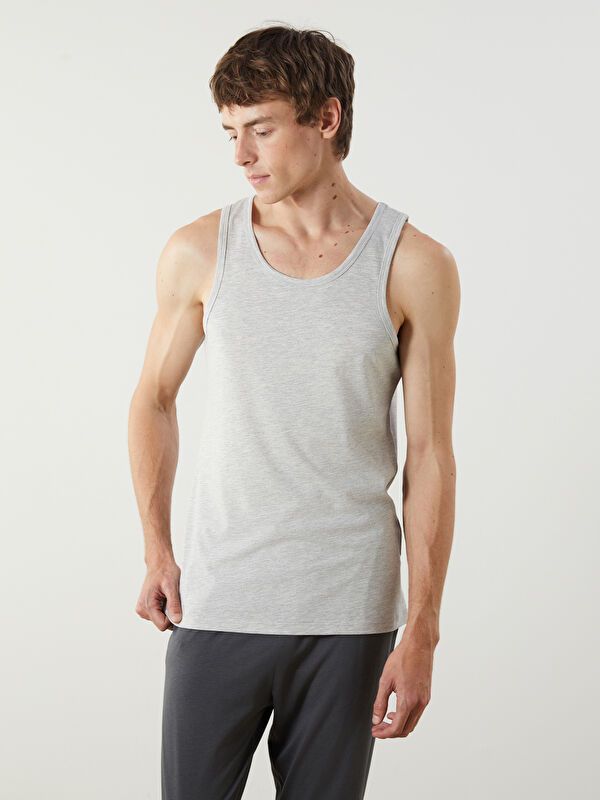 Moudda LC Waikiki - Débardeur sous-vêtements Homme Mélange de gris - Tunisie 5