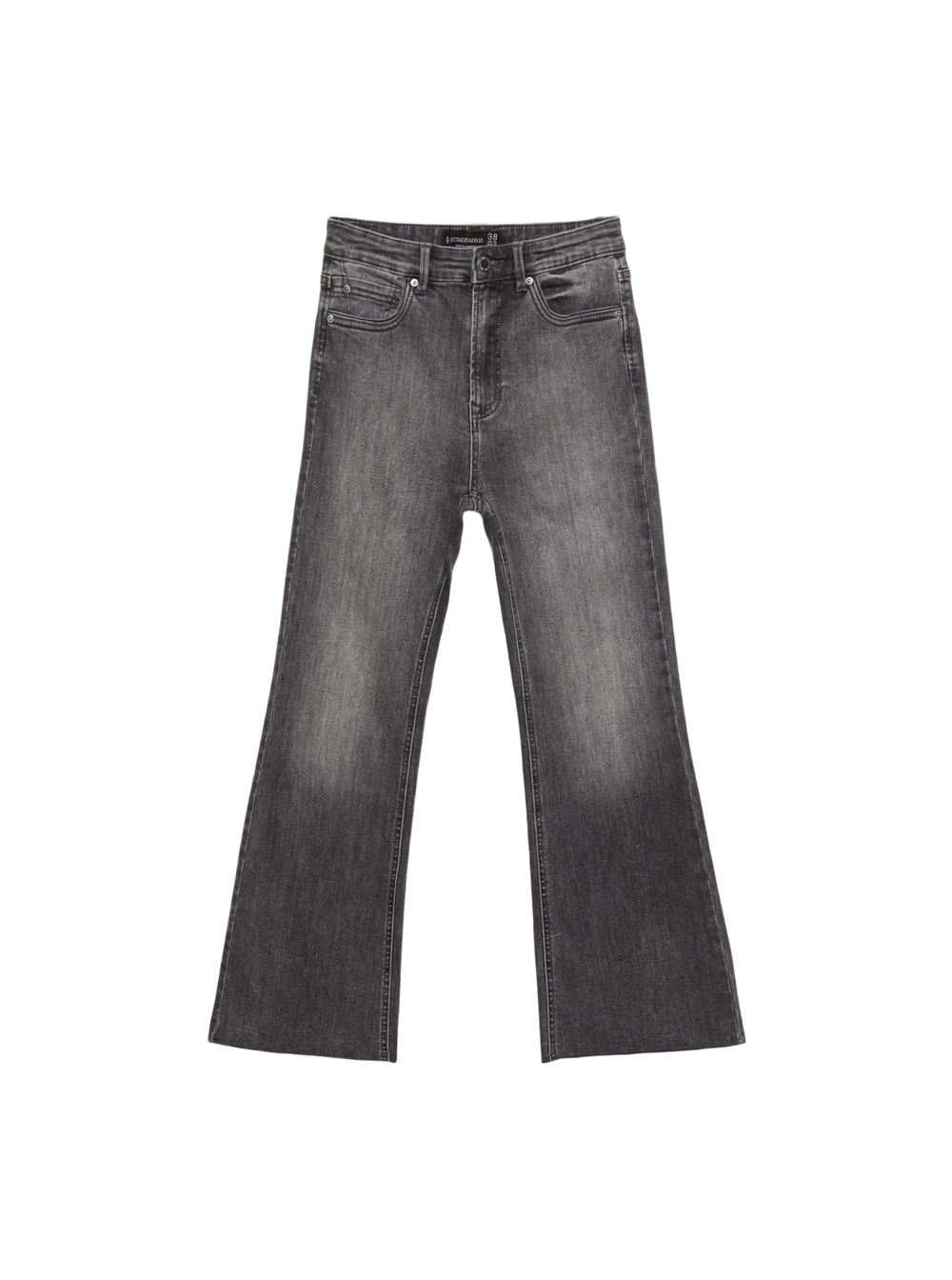Moudda STRADIVARIUS - Jean Crop Flare Denim Noir Lavé 20% Bio - Tunisie 2