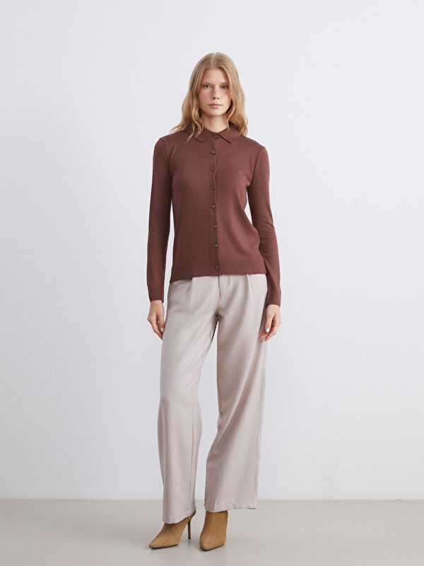 Moudda LC Waikiki - Cardigan fin en tricot Femme Brun foncé - Tunisie 2