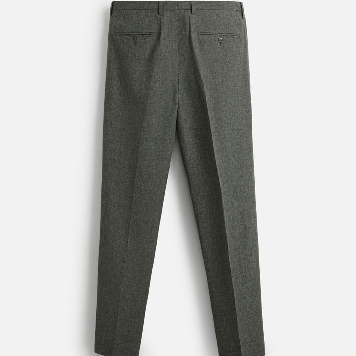 Moudda ZARA - Pantalon - Fantaisie Pied-de-poule & Lin Mélangé Vert - Tunisie 2