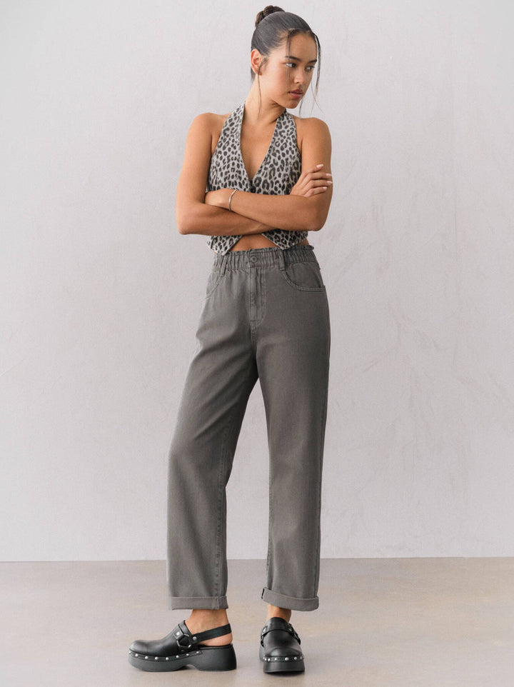 Moudda PULL & BEAR - Pantalon Paperbag Droit - Tunisie 6