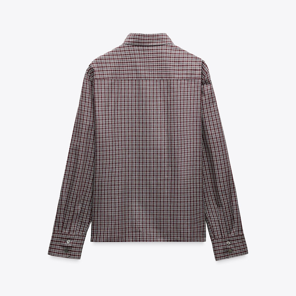 Moudda ZARA - Chemise - Carreaux Gris & Bordeaux - Tunisie 2