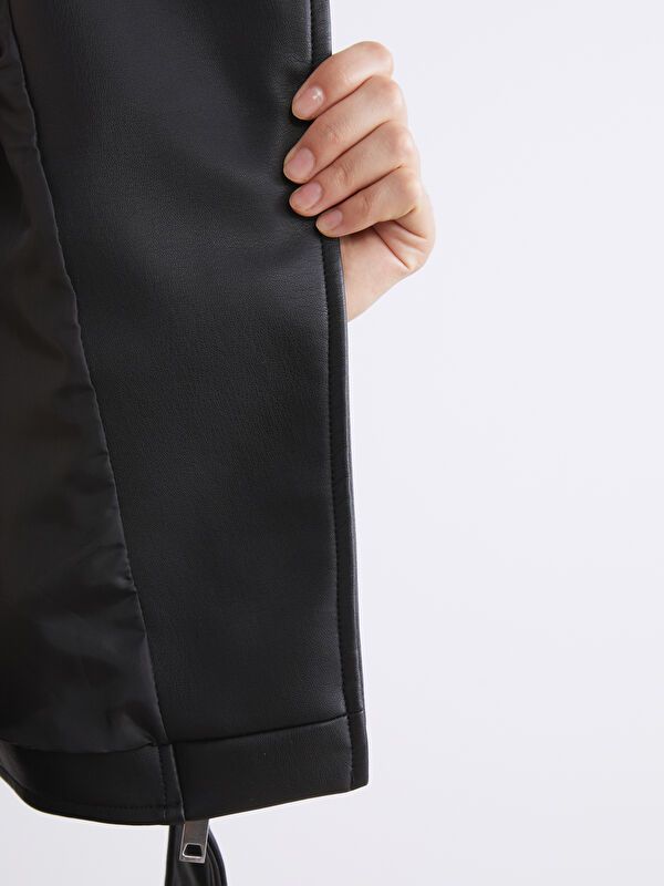 Moudda LC Waikiki - Manteau PU léger Femme Noir - Tunisie 4