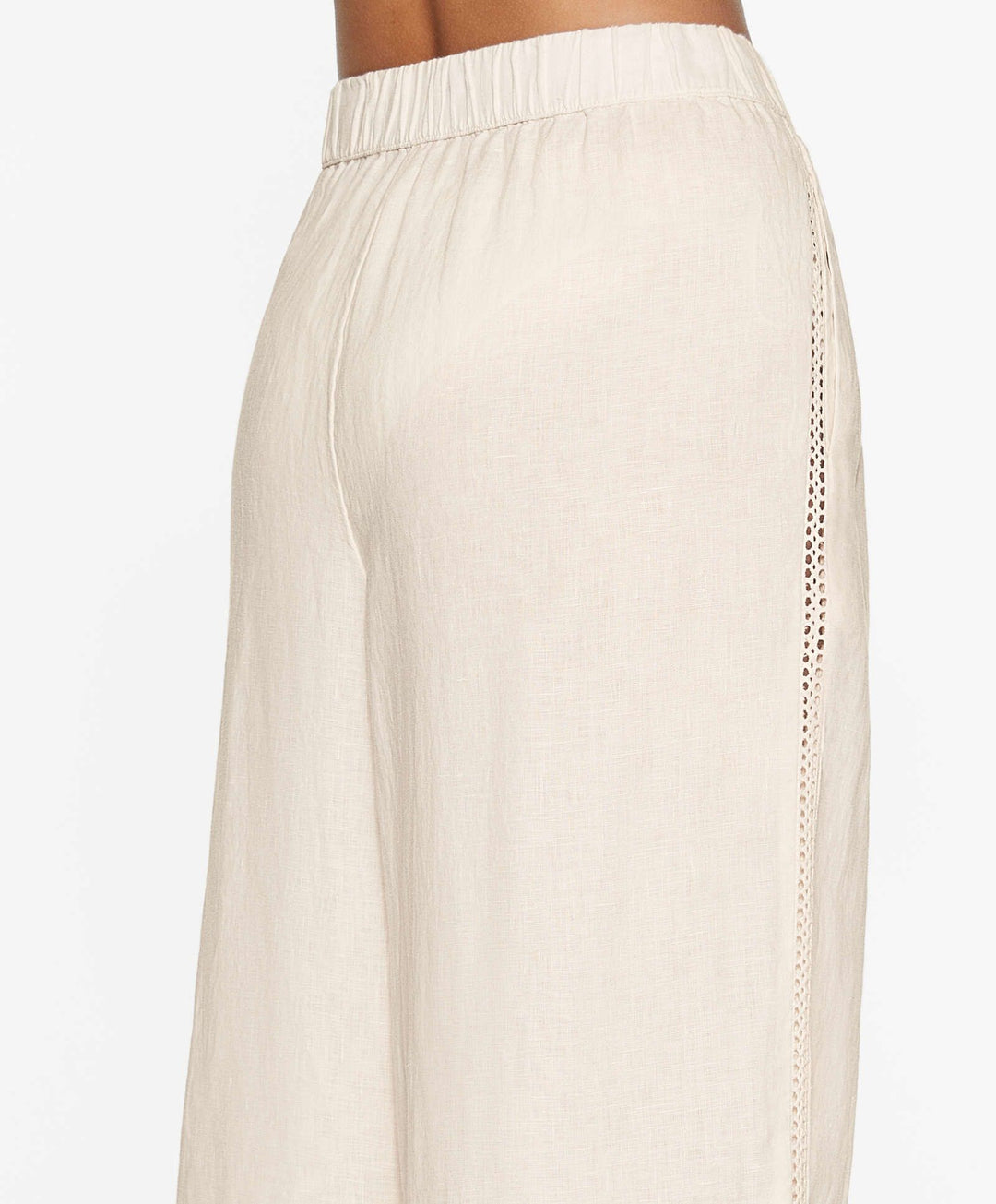 Moudda Oysho - Pantalon 100% Lin Relaxed Brodé Taille Moyenne - Tunisie 4