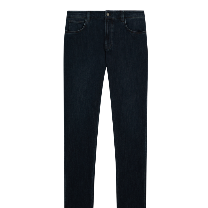 Moudda Massimo Dutti - Pantalon jean brossé bleu noir coupe slim - Tunisie 2