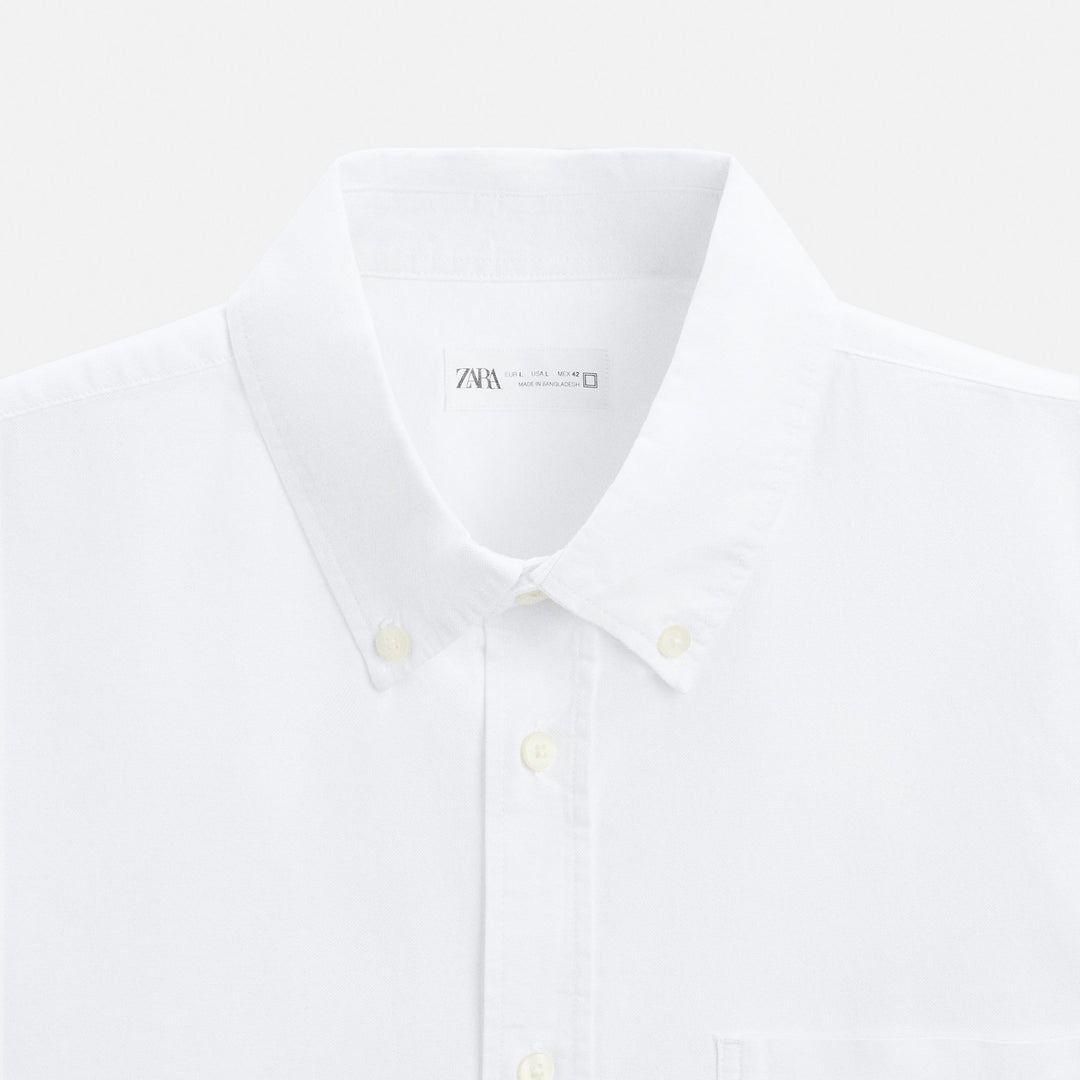 Moudda ZARA - Chemise Oxford - Boutonnée & 1 Poche - Tunisie 3