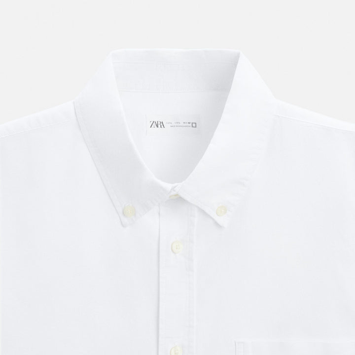 Moudda ZARA - Chemise Oxford - Boutonnée & 1 Poche - Tunisie 3