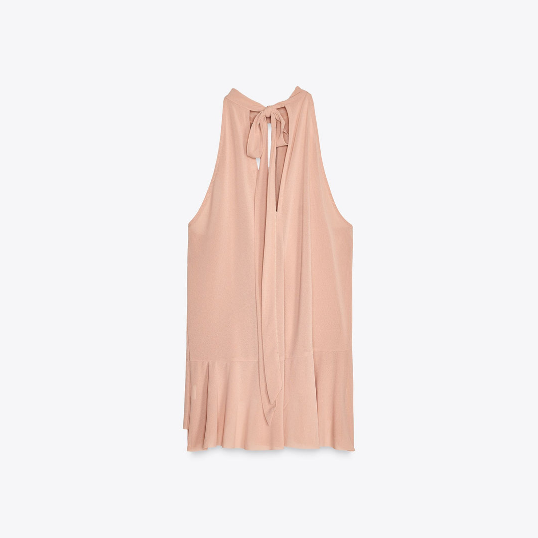Moudda ZARA - Top Volants Halter - Nœuds Dos - Tunisie 2
