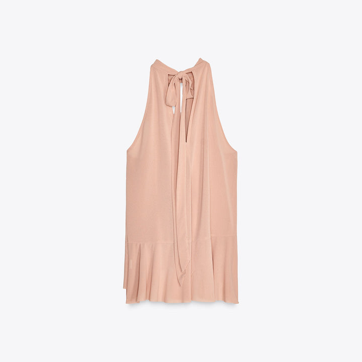 Moudda ZARA - Top Volants Halter - Nœuds Dos - Tunisie 2