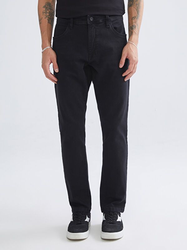 Moudda LC Waikiki - Pantalon jean tissé basique Homme Rodéo noir - Tunisie 2