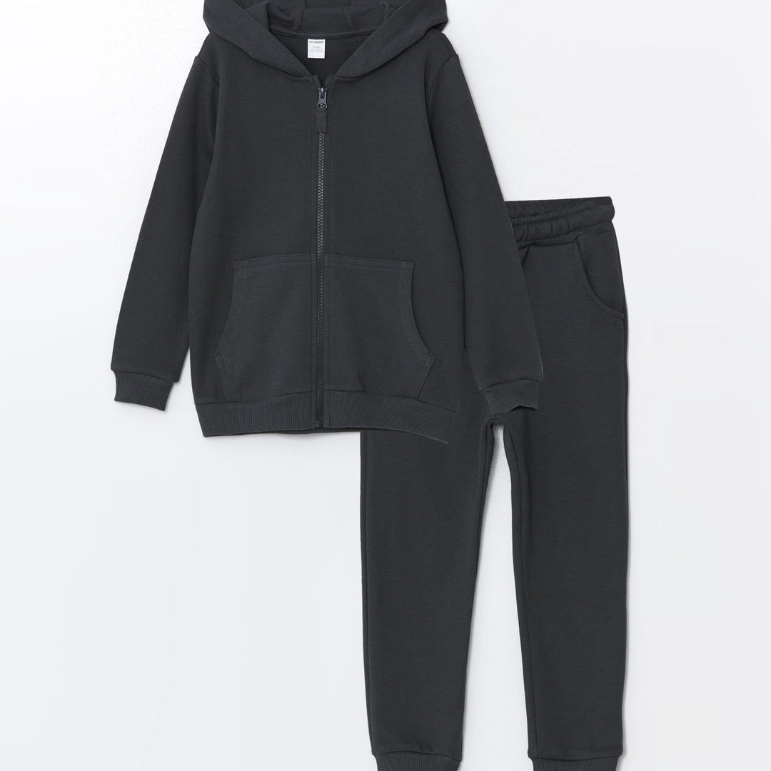 Moudda LC Waikiki - Ensemble en jersey manches courtes Garçon Anthracite - Tunisie 1