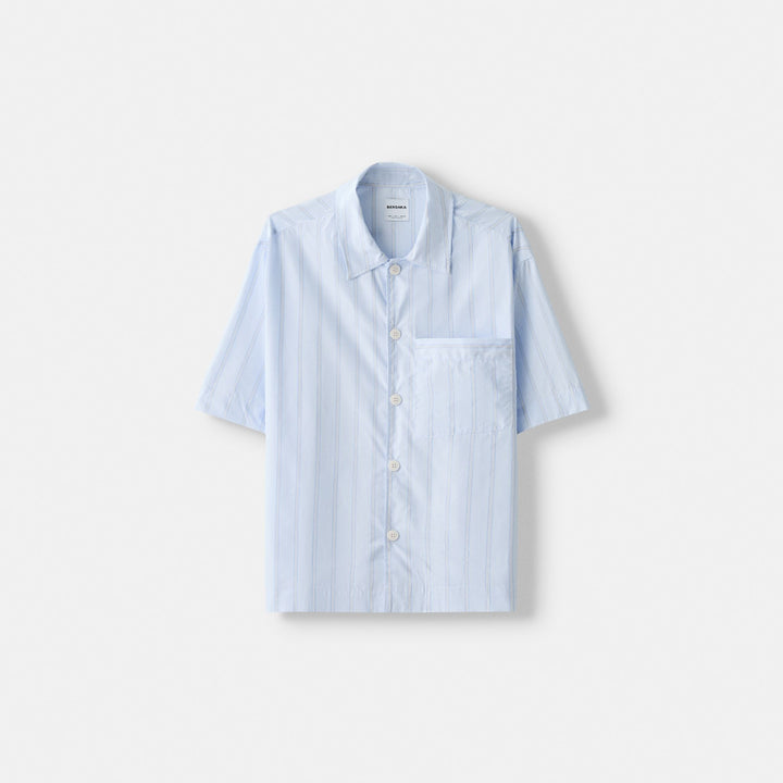 Moudda BERSHKA - Chemise manches courtes boxy rayure pyjama - Tunisie 2