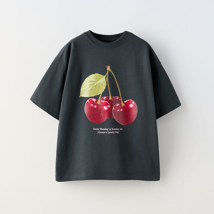 Moudda ZARA - T-shirt photo fraises et cerises - Tunisie 1