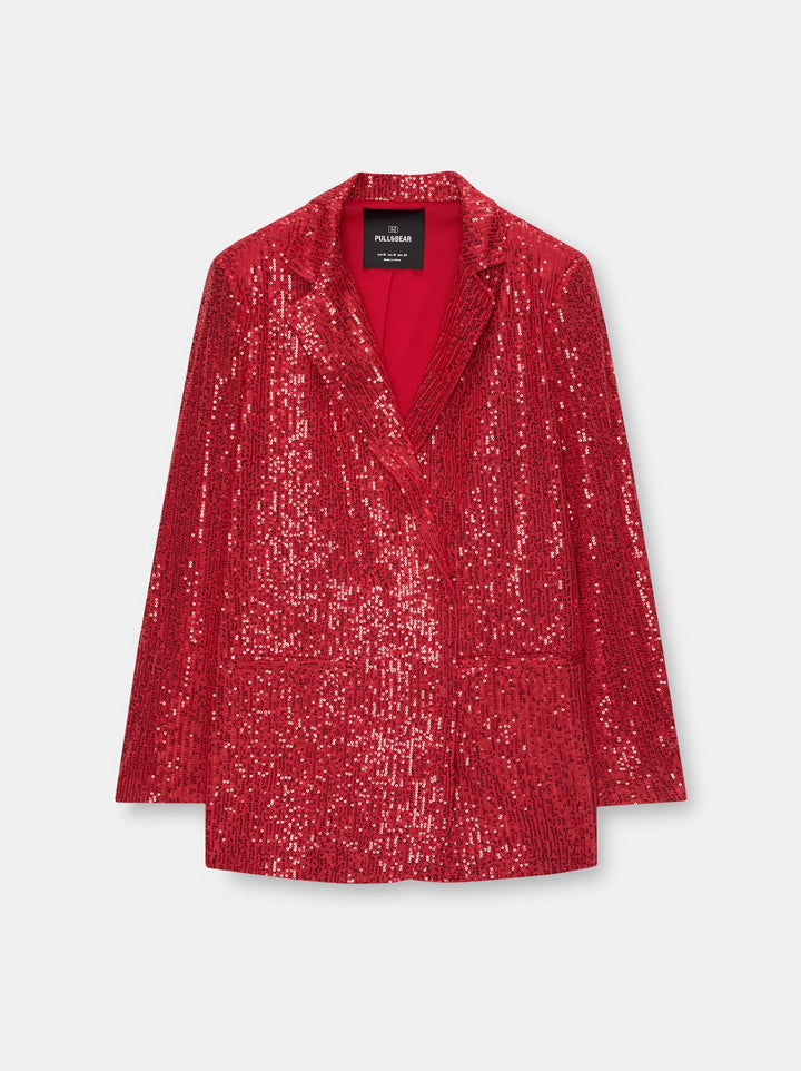 Moudda PULL & BEAR - Blazer Paillettes Rouge Nuit - Tunisie 1