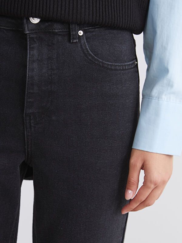 Moudda LC Waikiki - Pantalon tissé en denim Femme Rodéo noir - Tunisie 3