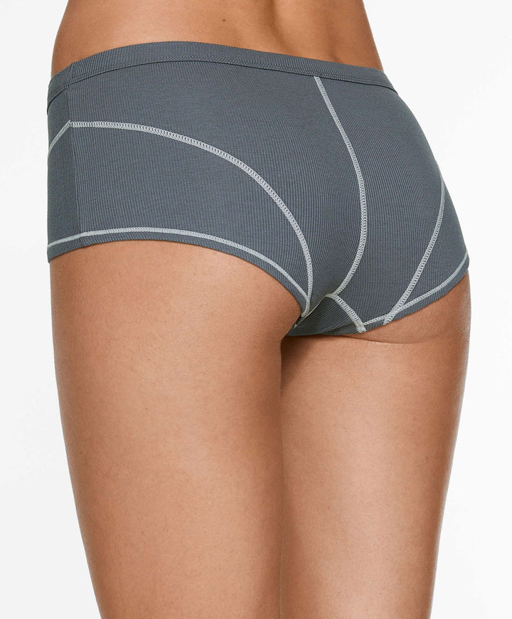 Moudda Oysho - Culotte 2D Coton Côtelé Collection Contraste Boyshort - Tunisie 3