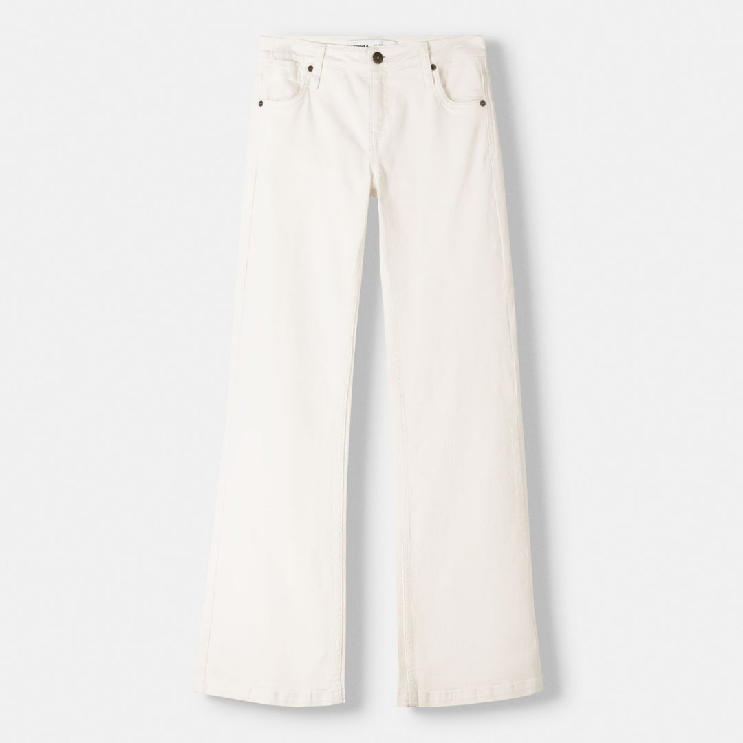 Moudda BERSHKA - Pantalon évasé en sergé élastique, poche arrière - Tunisie 1