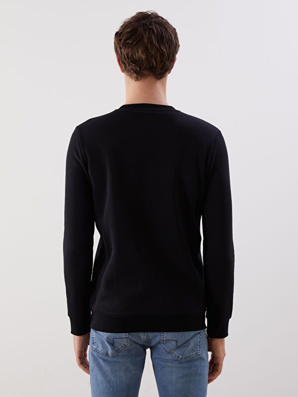 Moudda LC Waikiki - Sweatshirt jersey basique Homme Noir - Tunisie 4