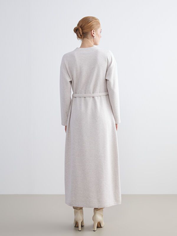 Moudda LC Waikiki - Robe en jersey manches longues Femme Gris clair - Tunisie 4