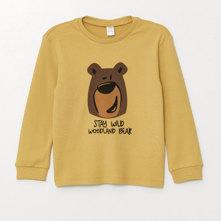 Moudda LC Waikiki - T-shirt en jersey manches longues Garçon Jaune terne - Tunisie 1