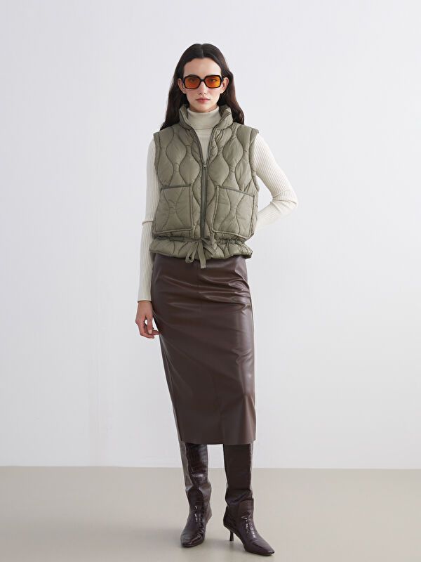 Moudda LC Waikiki - Veste sans manches Femme Kaki clair - Tunisie 2