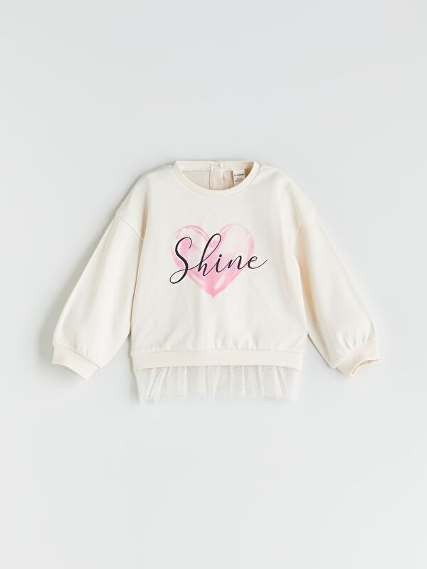 Moudda LC Waikiki - Sweatshirt en jersey Fille Crème - Tunisie 1