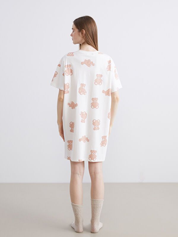 Moudda LC Waikiki - Chemise de nuit Femme Impression rose pâle - Tunisie 4