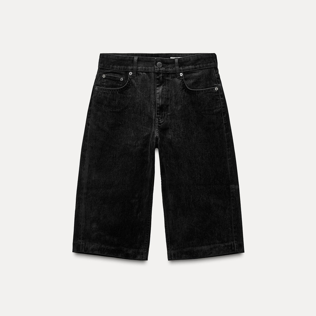 Moudda ZARA - Short jean noir flocké - Tunisie 1