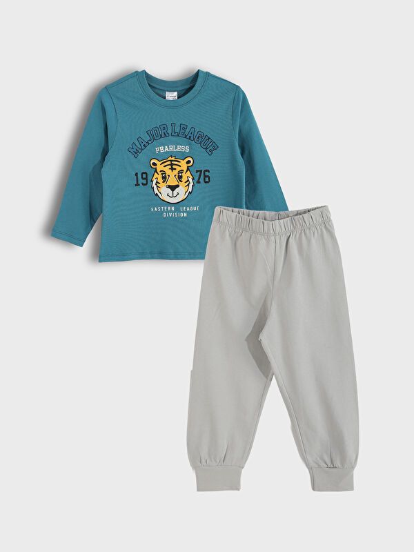 Moudda LC Waikiki - Pyjama en jersey manches longues Garçon Bleu terne - Tunisie 1