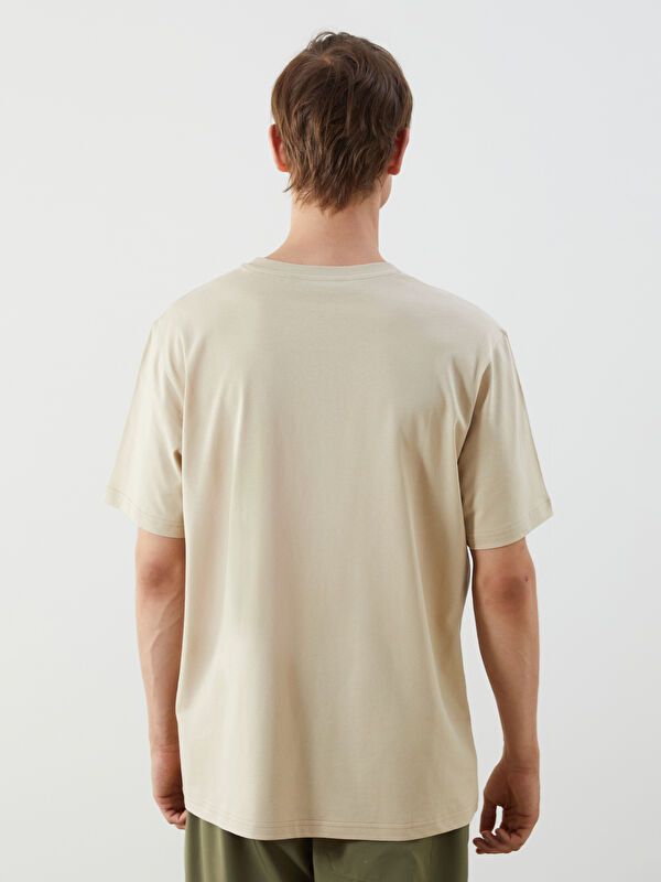 Moudda LC Waikiki - T-shirt imprimé en jersey manches courtes Homme Beige - Tunisie 4