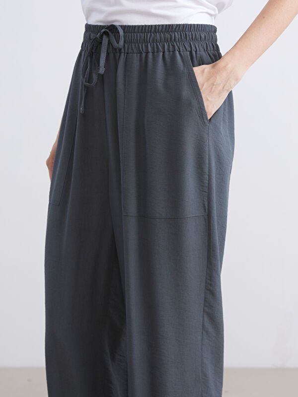 Moudda LC Waikiki - Pantalon tissé fin Femme Gris foncé - Tunisie 3