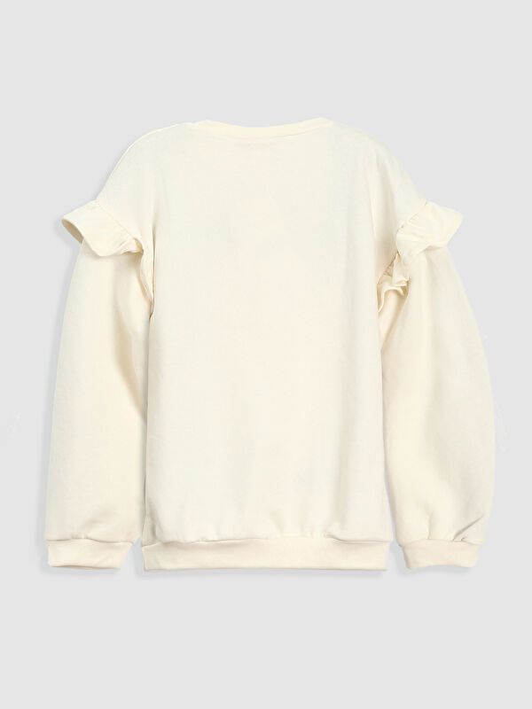 Moudda LC Waikiki - Sweatshirt en jersey sous licence Fille Ecru - Tunisie 2