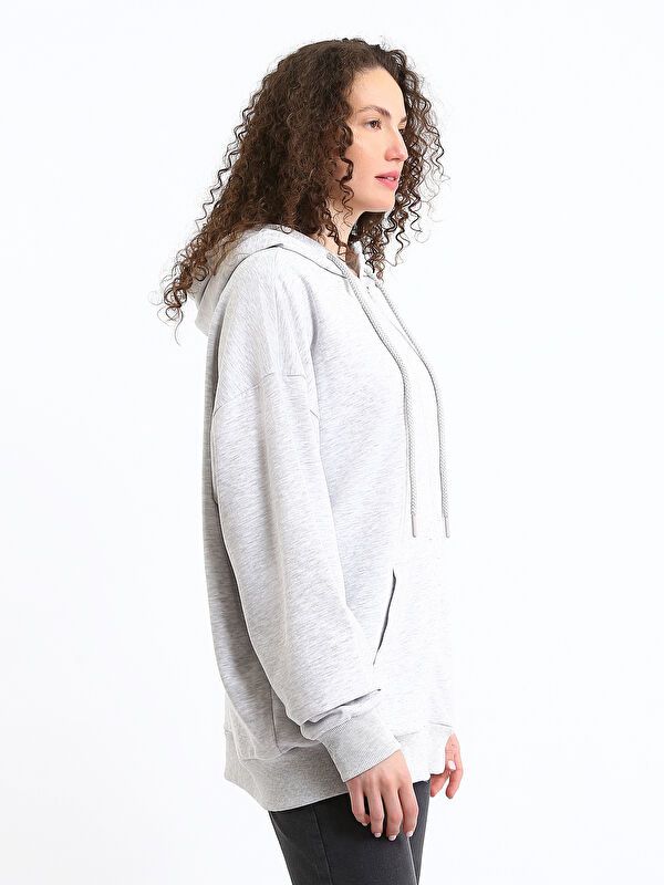 Moudda LC Waikiki - Cardigan en jersey Femme Mélange gris clair - Tunisie 4