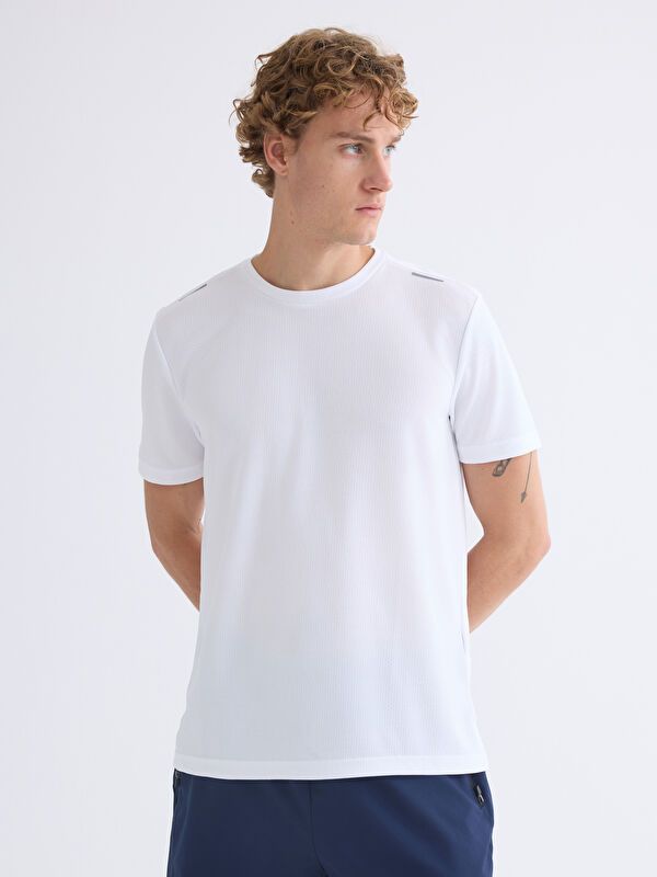 Moudda LC Waikiki - T-shirt jersey manches courtes sport Homme Blanc optique - Tunisie 1