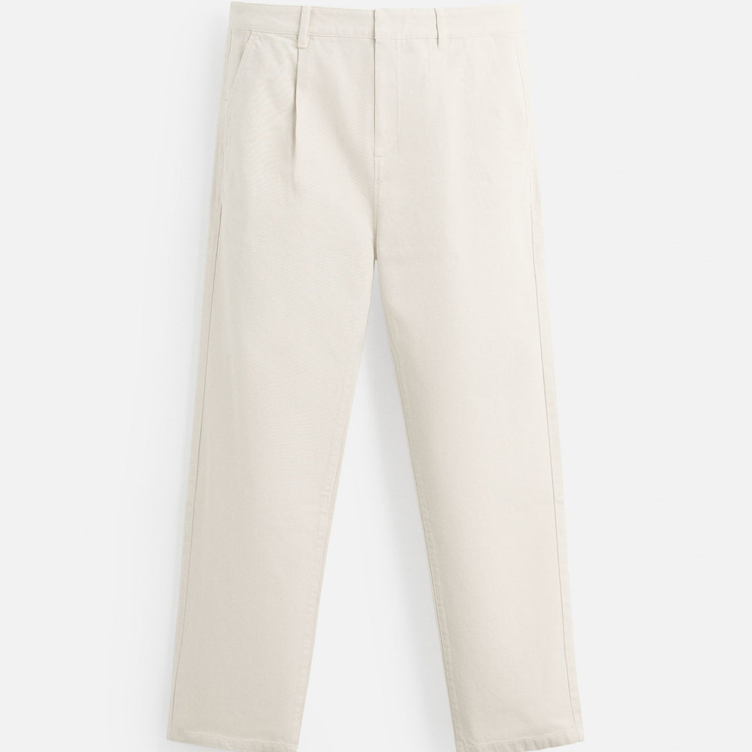 Moudda ZARA - Pantalon - Pince & Bouton Caché (Chambray & Vert) - Tunisie 1