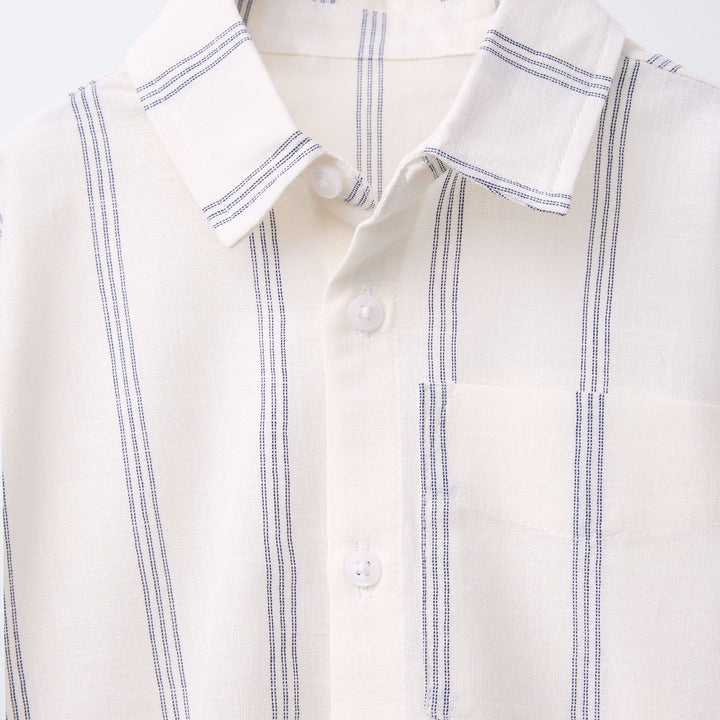Moudda ZARA - Chemise Enfant - Rayures & Étiquette Pastel (6T) - Tunisie 3