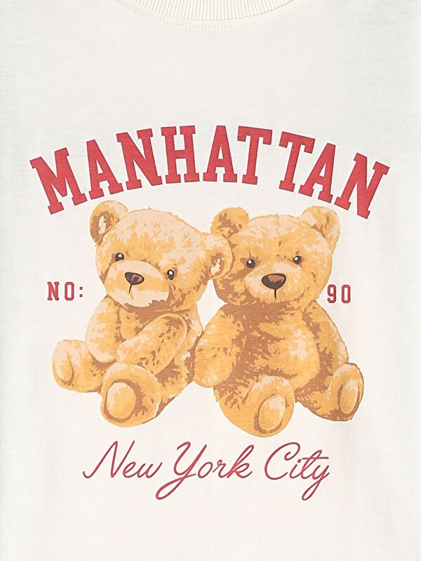 Moudda LC Waikiki - Body en jersey manches longues Fille Ecru - Tunisie 3