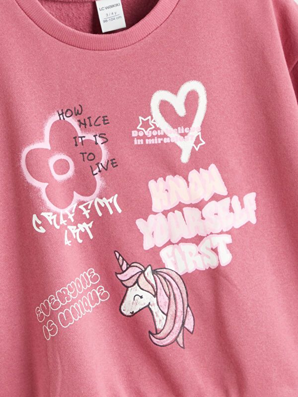 Moudda LC Waikiki - Sweatshirt en jersey Fille Rose poudre - Tunisie 2